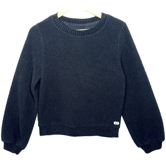 Abercrombie & Fitch Sweaters - Abercrombie & Fitch Soft AF Sherpa Black Fleece Pullover Crewneck Sweater Size S